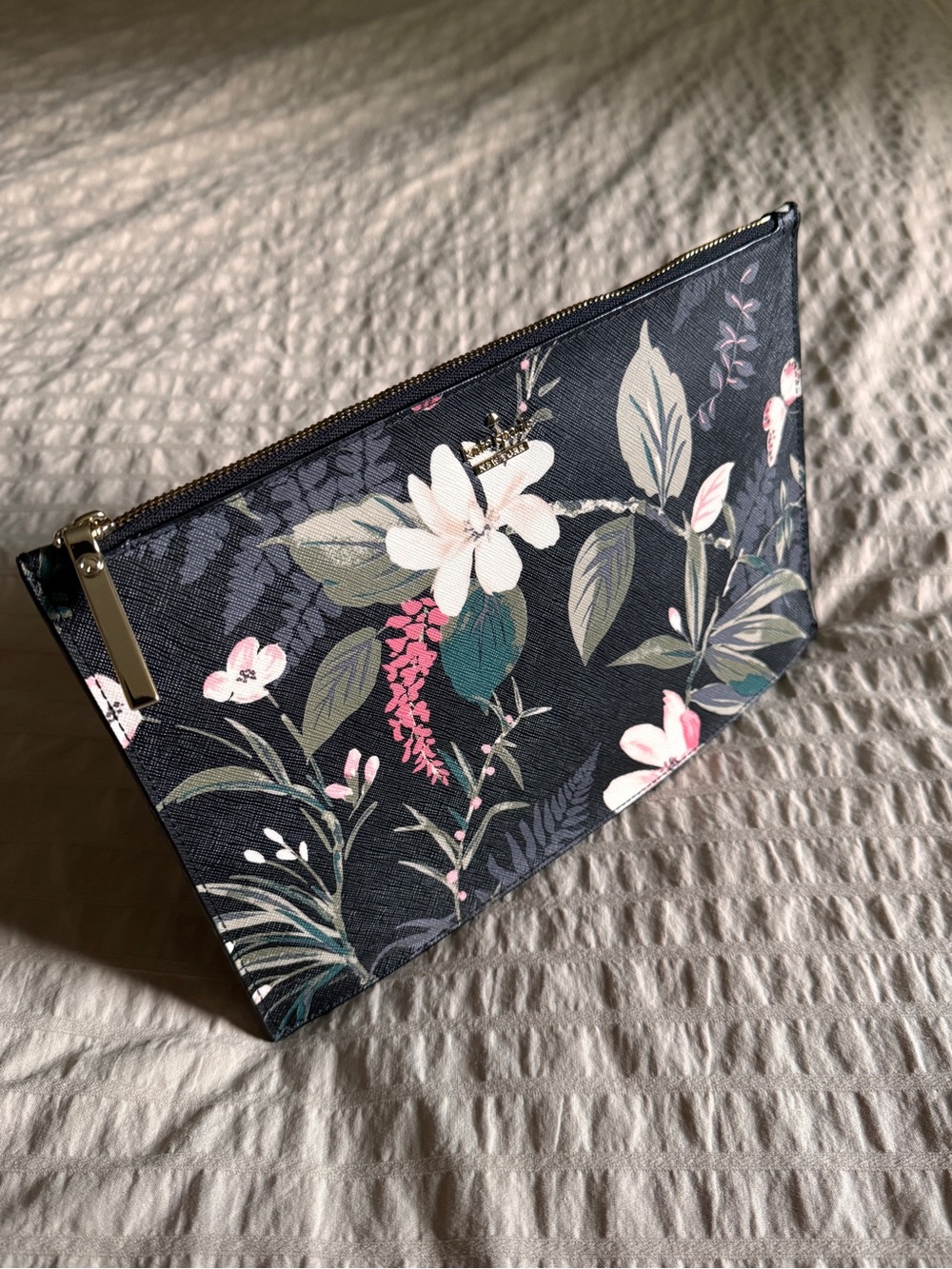 Kate Spade Cameron Street Lilia Floral Clutch Crossbody Black Multi PWRU6215